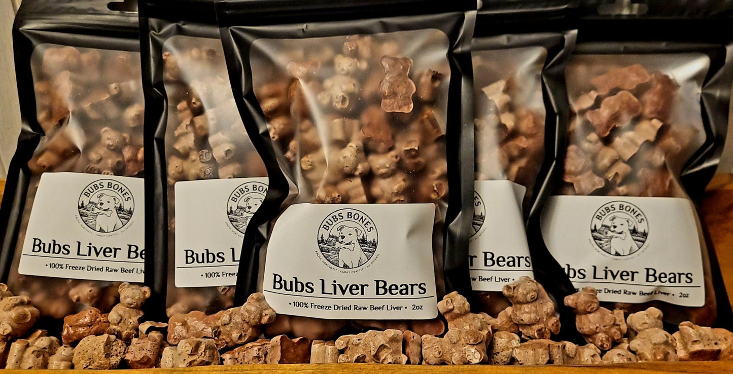 Bubs Liver Bears natural dog chew bone by Bubs Bones | Bubs Bones