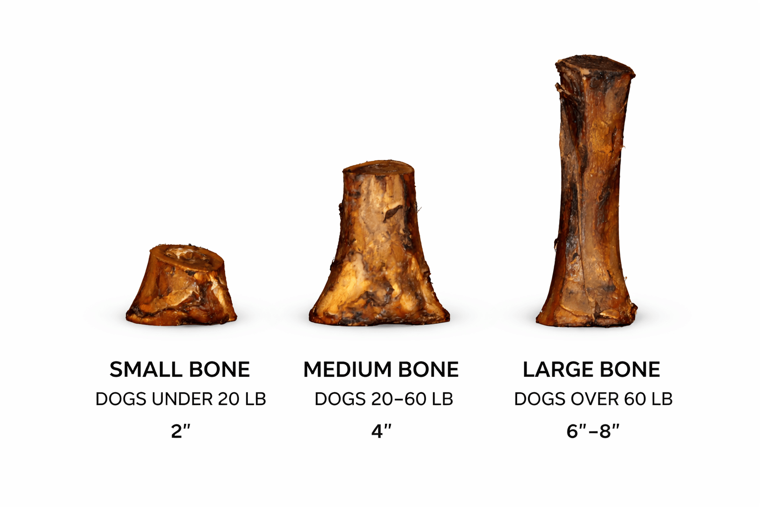 Large Smoked Beef Marrow Bone natural dog chew bone by Bubs Bones | Bubs Bones